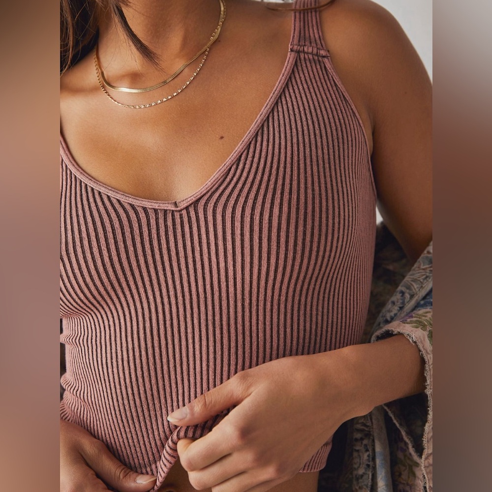 NWOT Free People Washed Seamless crop